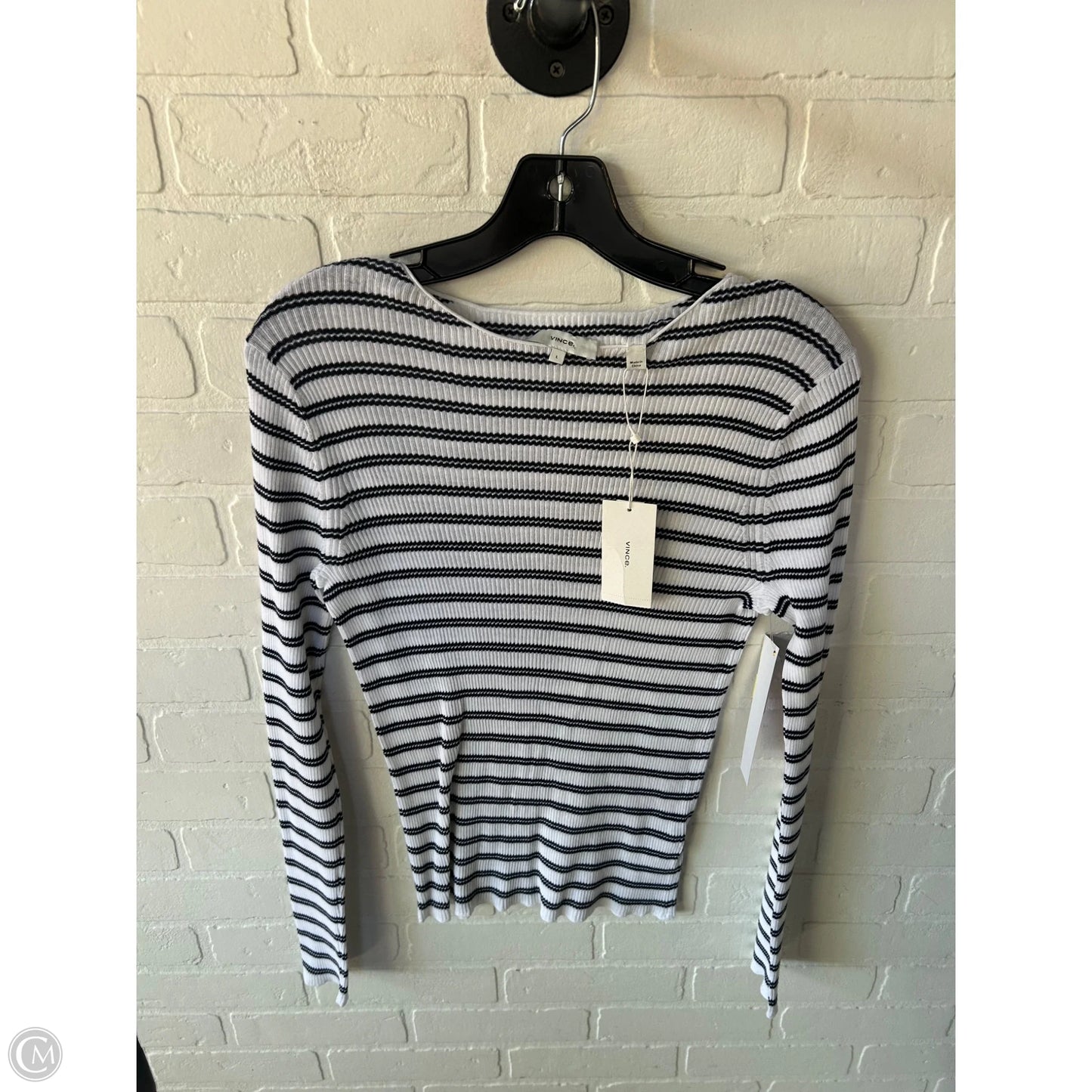 Sweater By Vince In Blue & White, Size: L