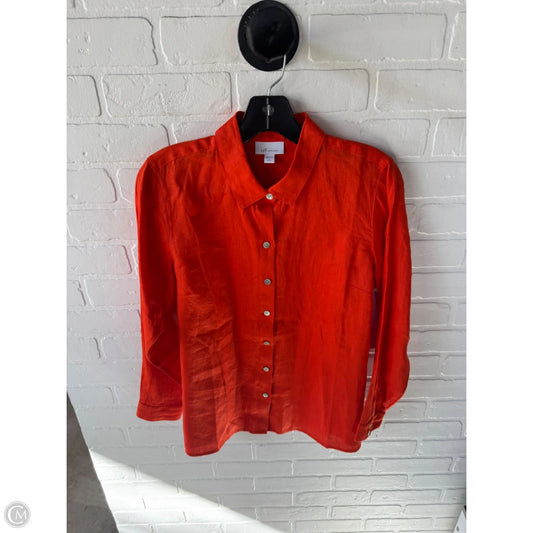 Top Long Sleeve By J. Jill In Orange, Size: Sp