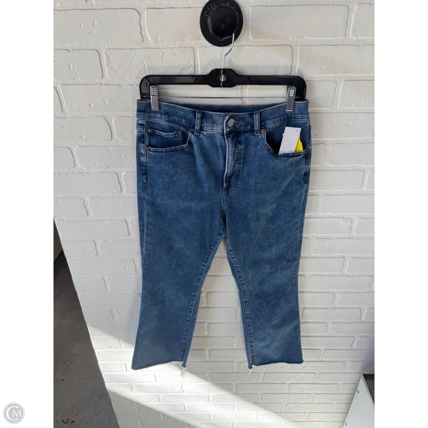 Jeans Cropped By Express In Blue Denim, Size: 8