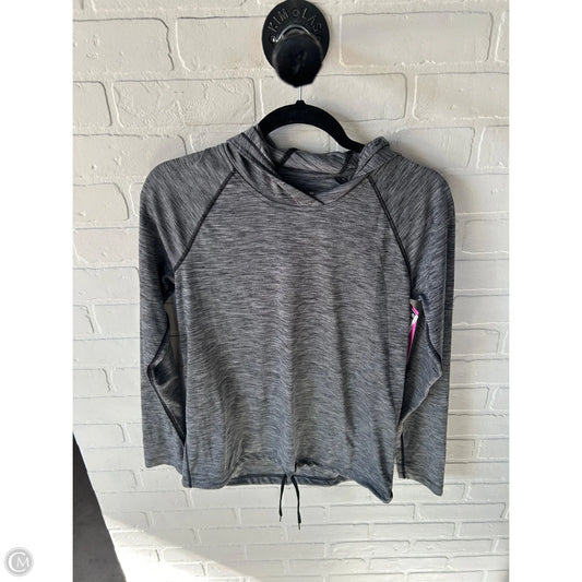Athletic Top Long Sleeve Hoodie By Under Armour In Grey, Size: S