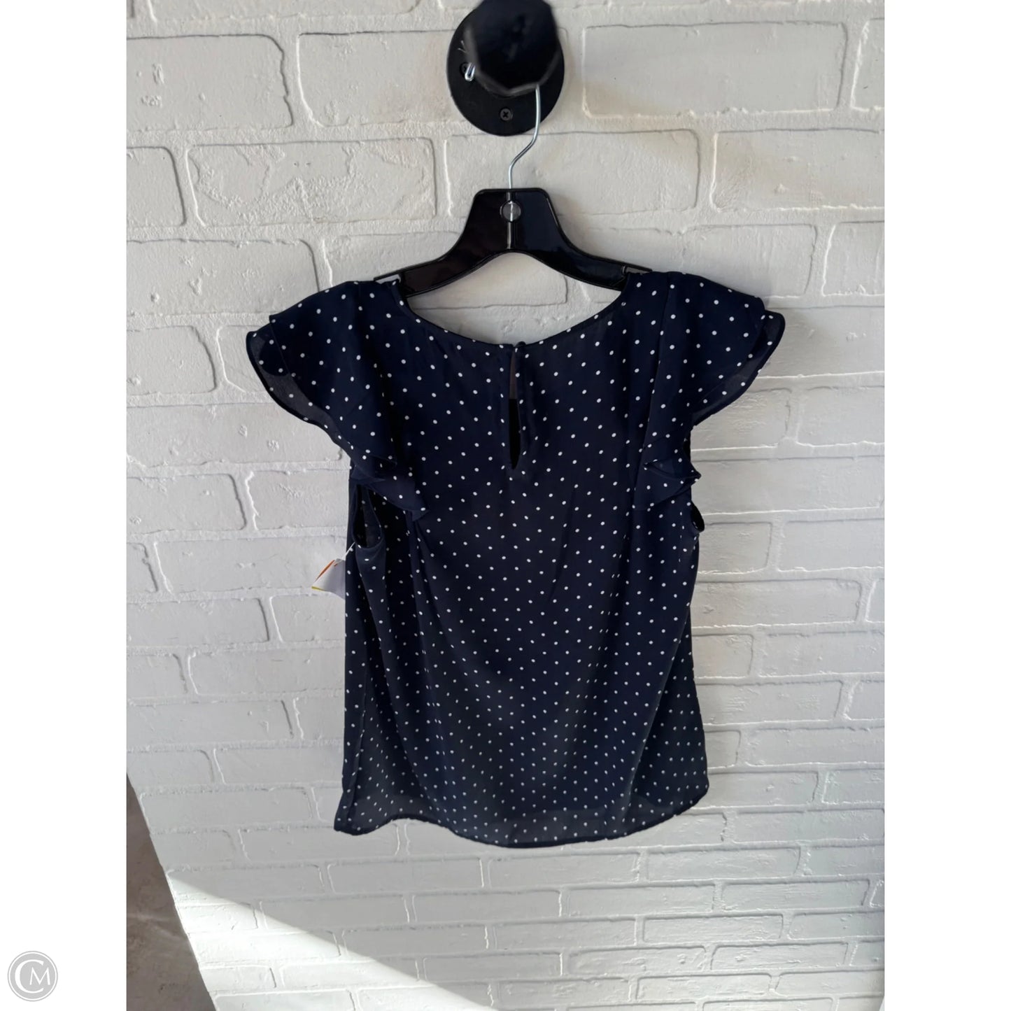 Top Short Sleeve By Loft In Blue & White, Size: Xs