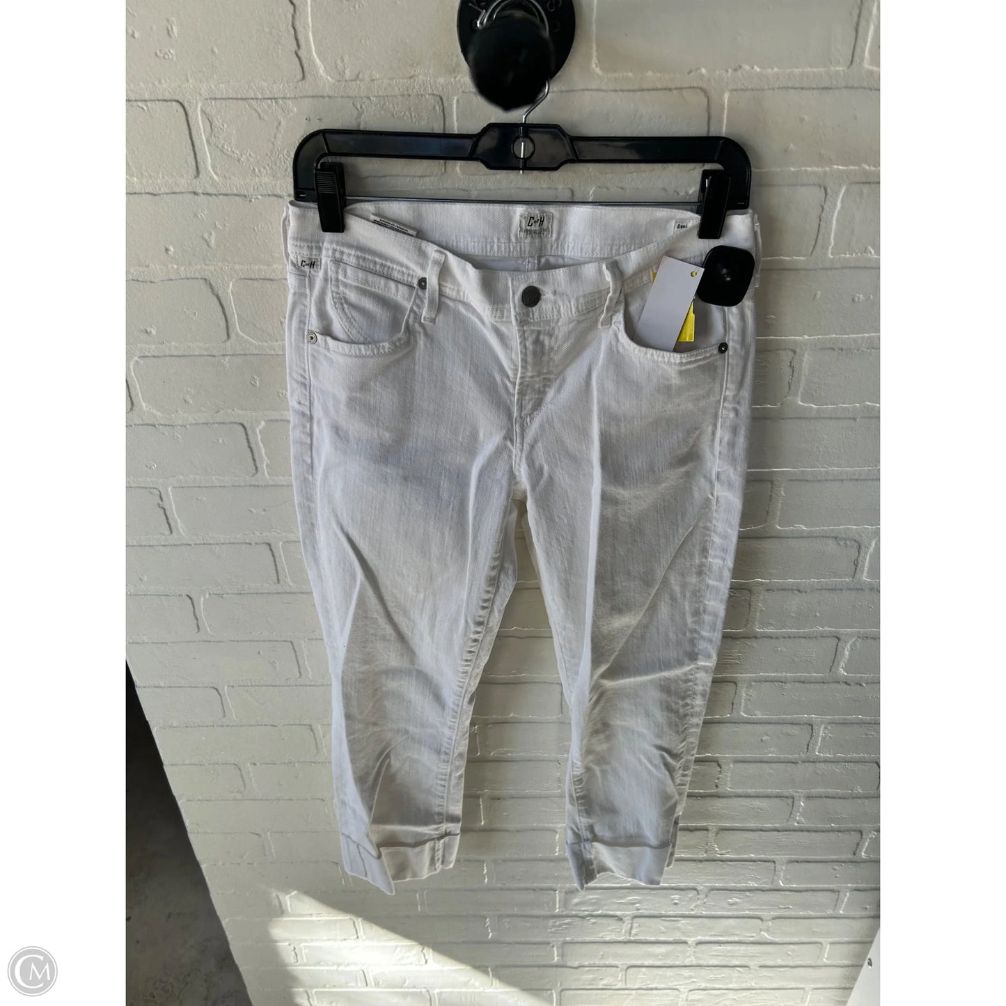 Jeans Cropped By Citizens Of Humanity In White Denim, Size: 6