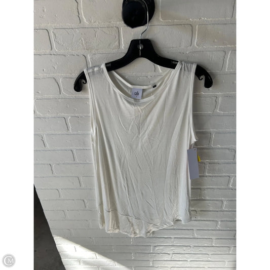 Top Sleeveless By Cabi In White, Size: S
