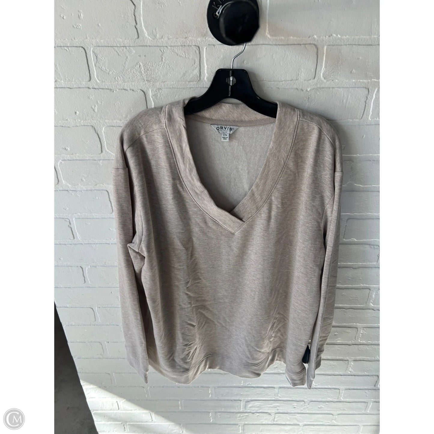 Sweatshirt Crewneck By Orvis In Tan, Size: L