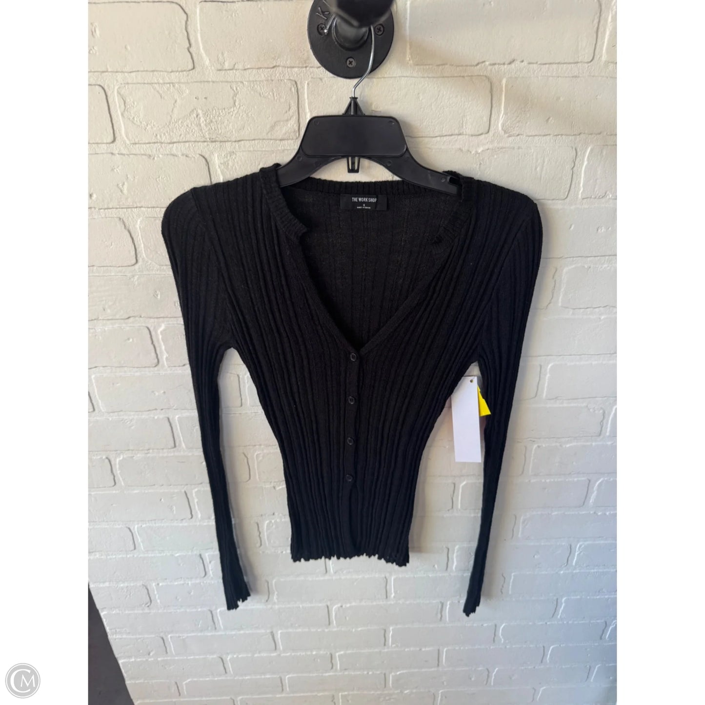 Top Long Sleeve By Workshop In Black, Size: S