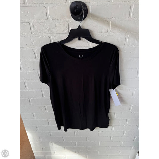 Top Short Sleeve Basic By Gap In Black, Size: M