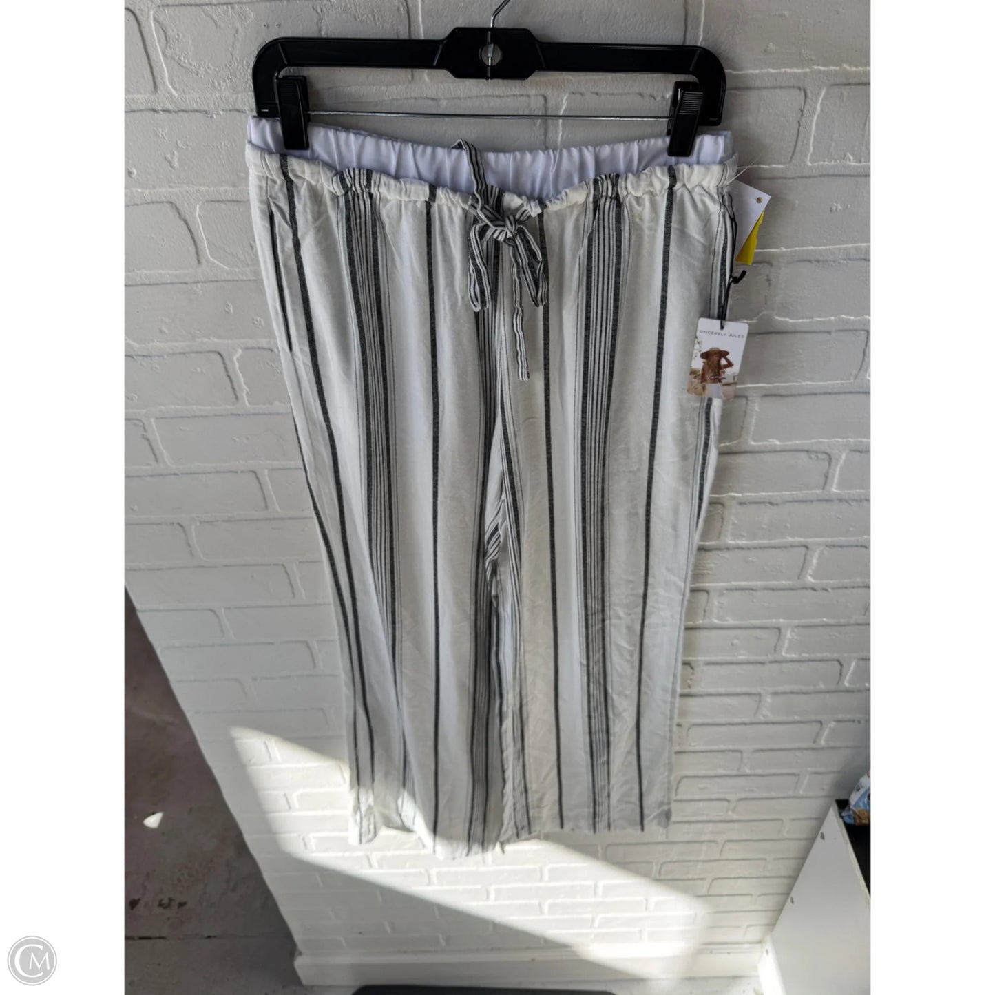 Pants Leggings By Sincerely Jules In Grey & White, Size: 12