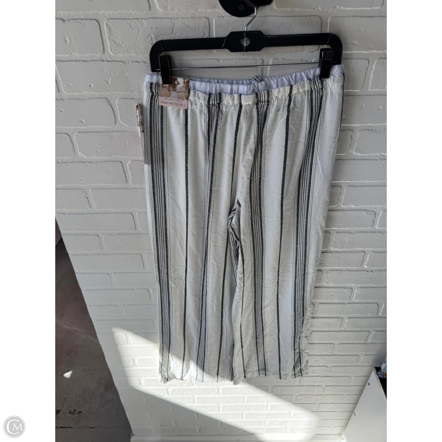 Pants Leggings By Sincerely Jules In Grey & White, Size: 12