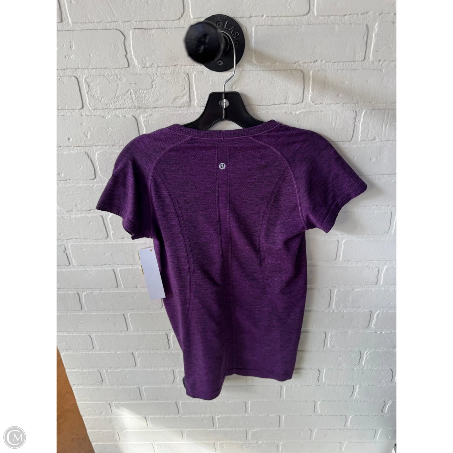 Athletic Top Short Sleeve By Lululemon In Purple, Size: M