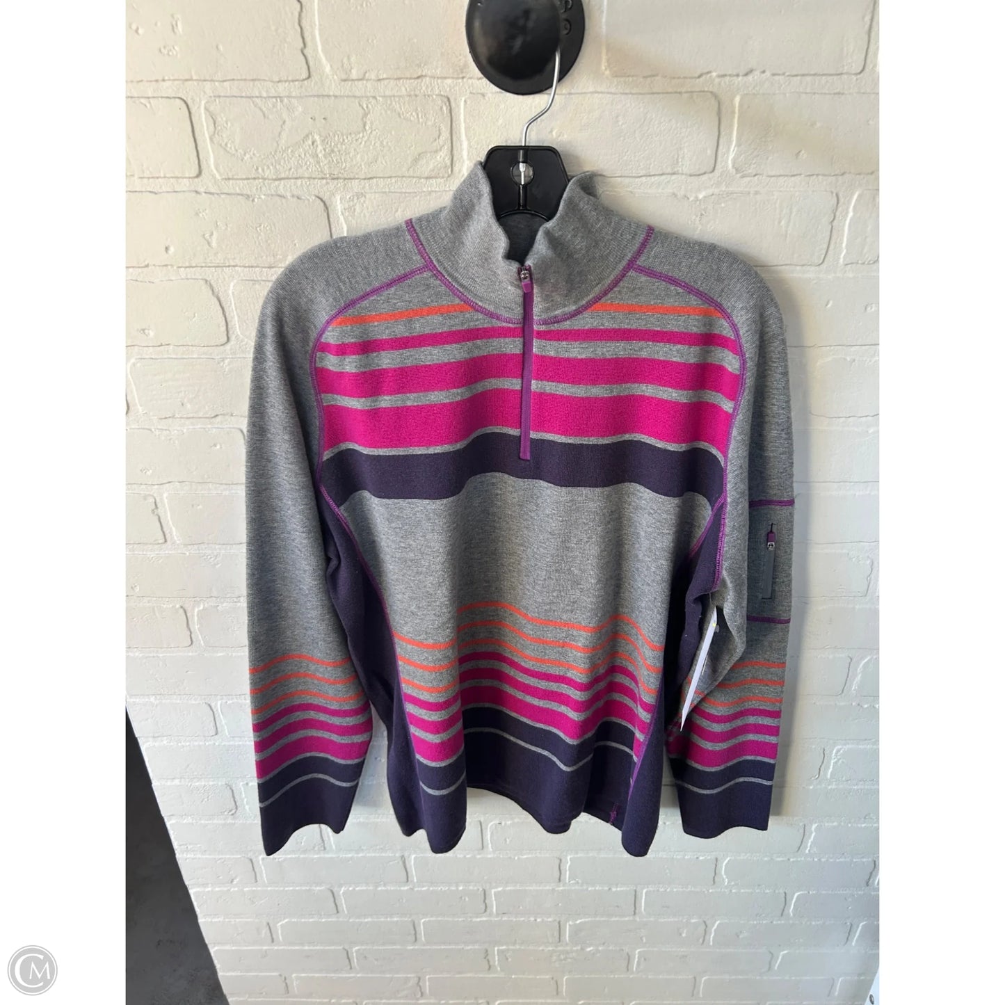 Sweater By Title Nine In Grey & Purple, Size: Xl