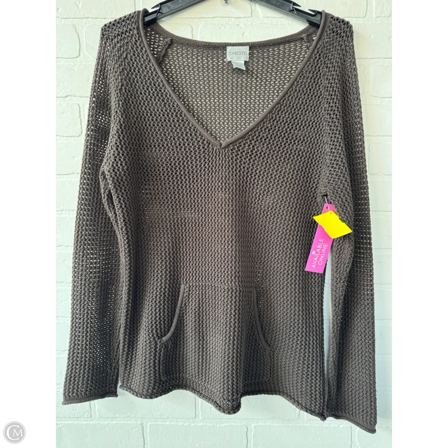 Sweater By Chicos In Brown, Size: M