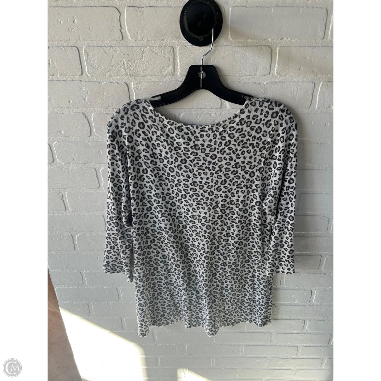 Top 3/4 Sleeve By Gibson In Animal Print, Size: S