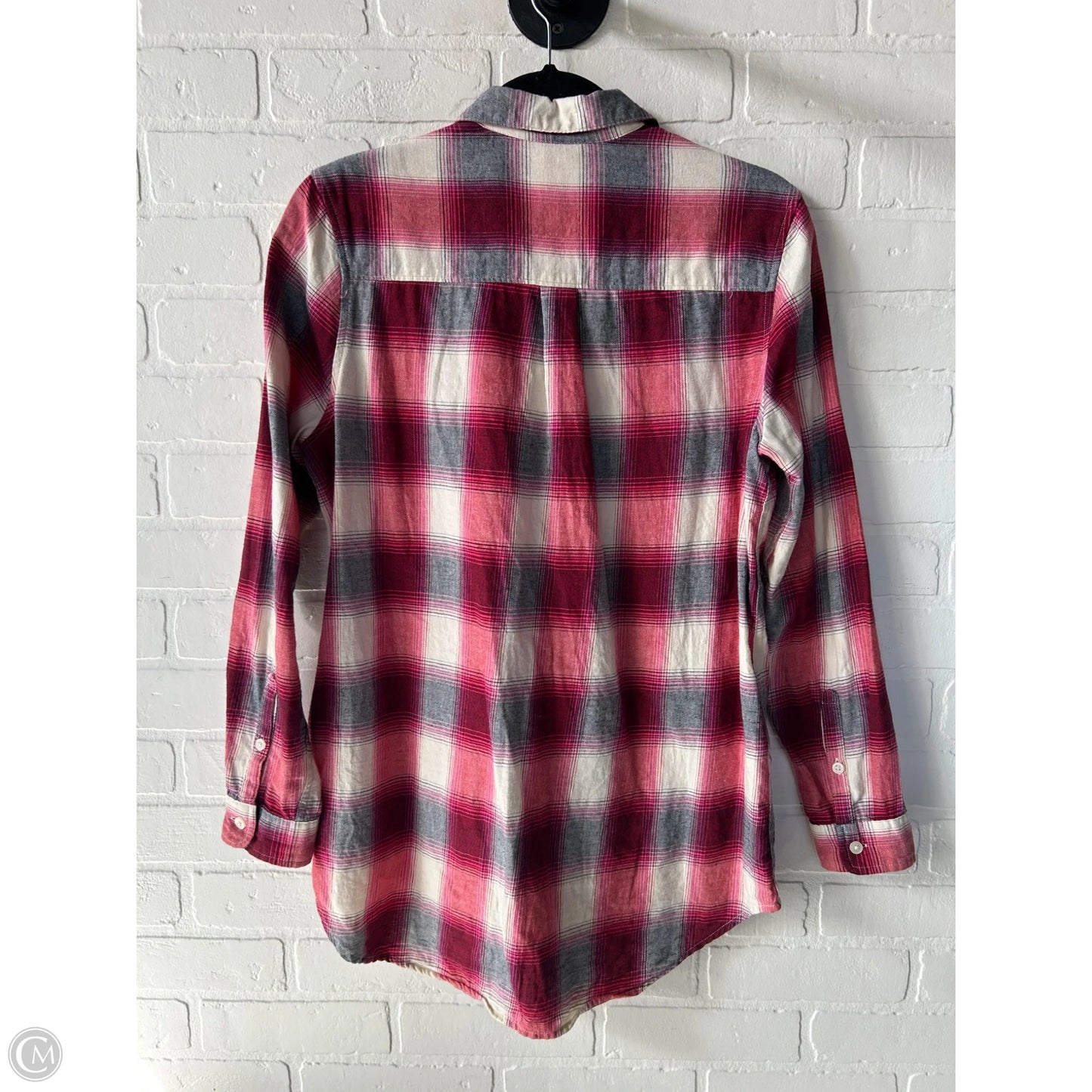 Top Long Sleeve By Gap In Red & White, Size: S