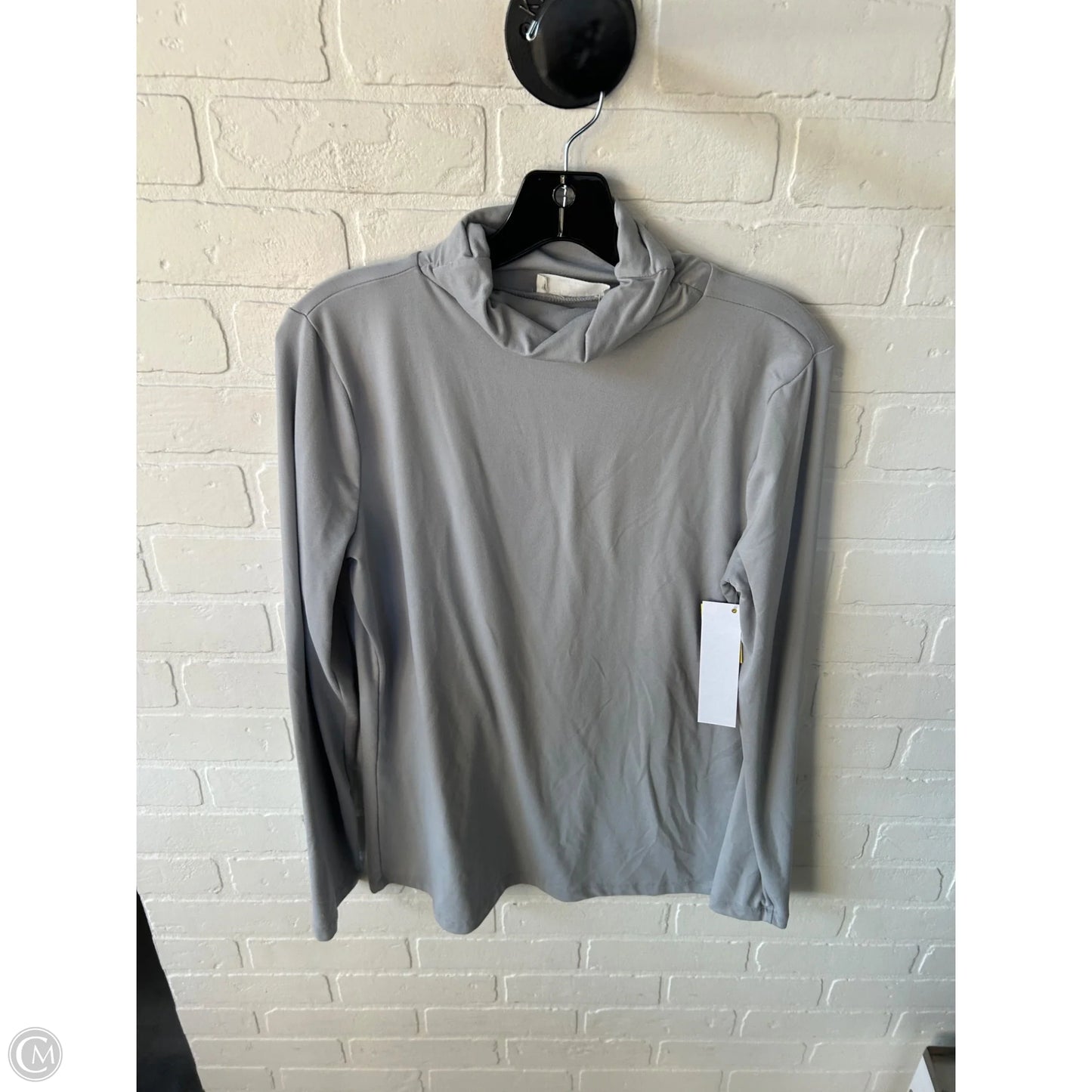 Top Long Sleeve Basic By Zenana In Grey, Size: Xl