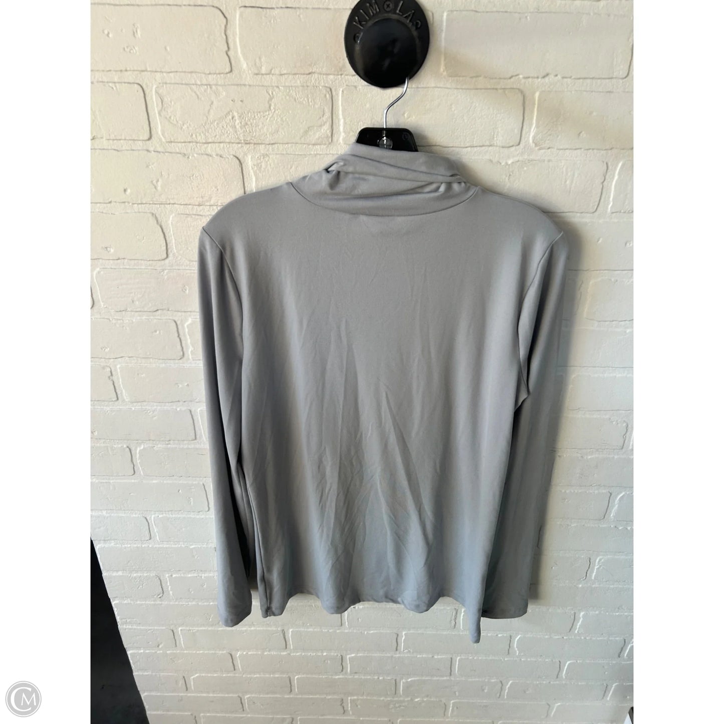 Top Long Sleeve Basic By Zenana In Grey, Size: Xl