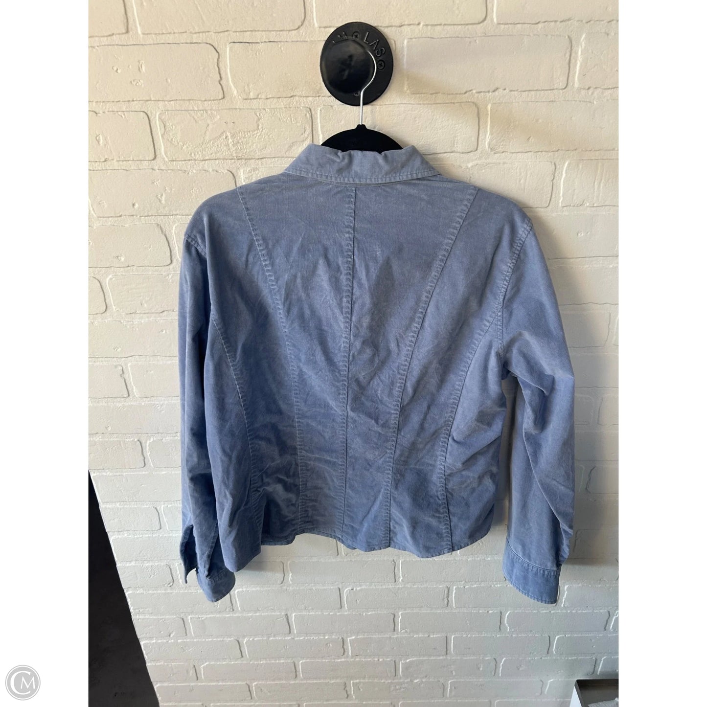 Top Long Sleeve By Talbots In Blue, Size: L