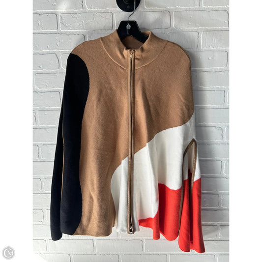 Poncho By Chicos In Black & Tan, Size: S