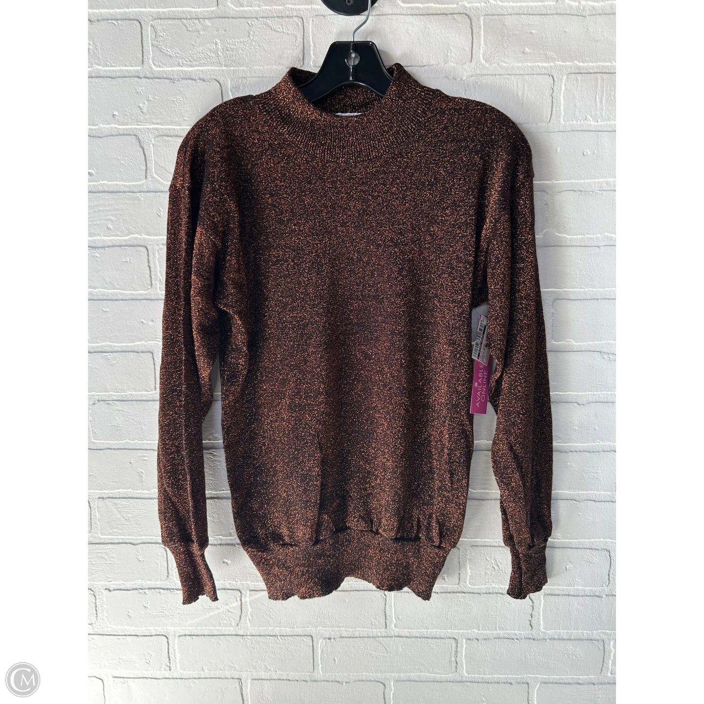 Top Long Sleeve By Clothes Mentor In Black & Orange, Size: S