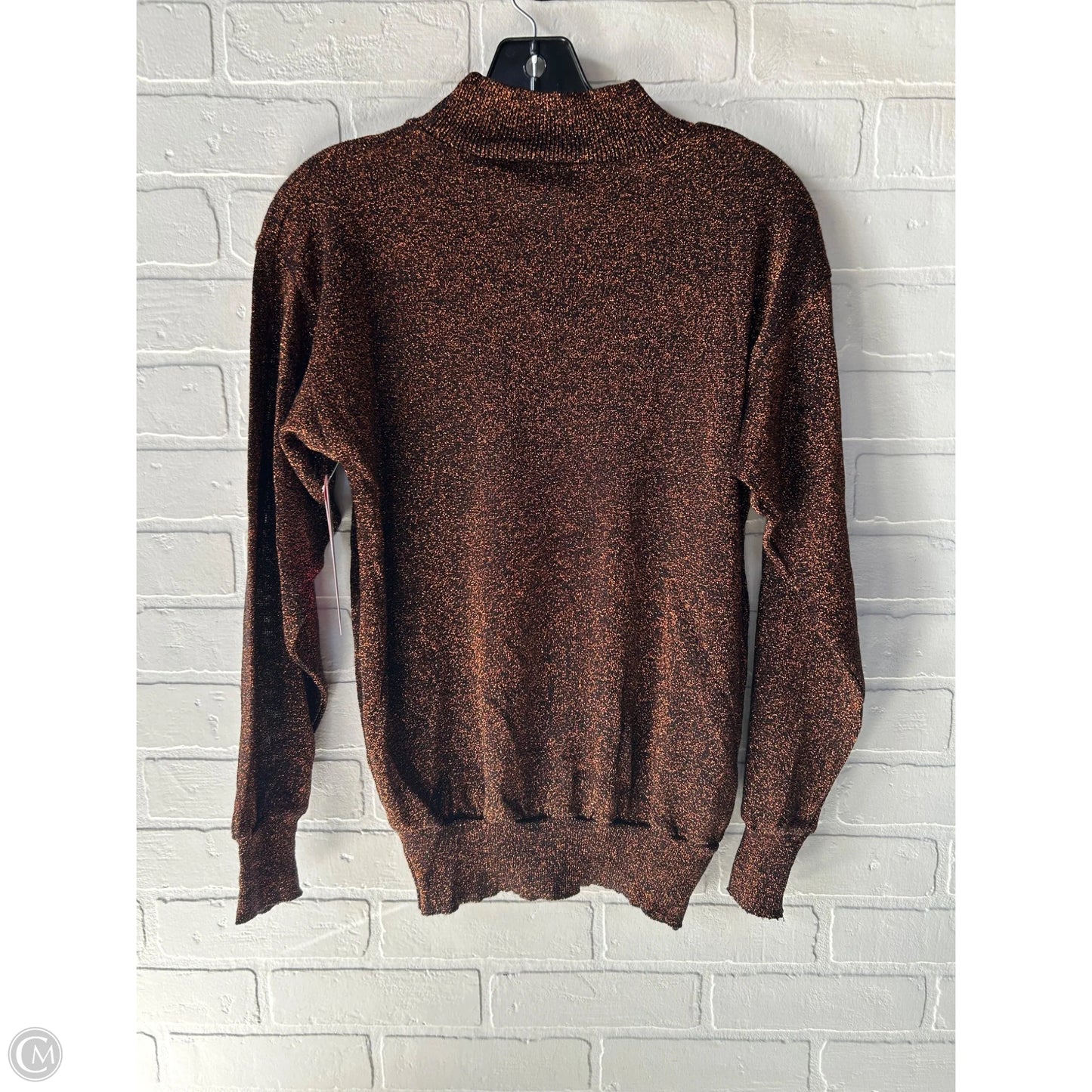 Top Long Sleeve By Clothes Mentor In Black & Orange, Size: S