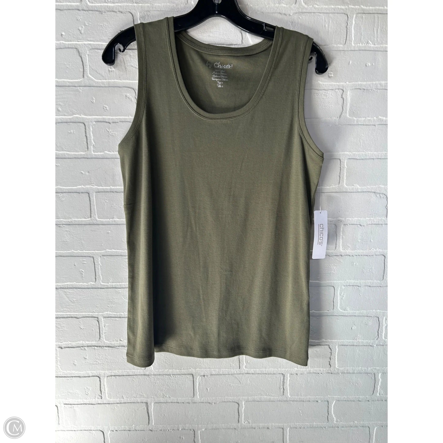 Top Sleeveless Basic By Chicos In Green, Size: M