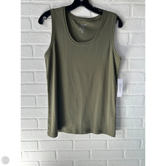 Top Sleeveless Basic By Chicos In Green, Size: M