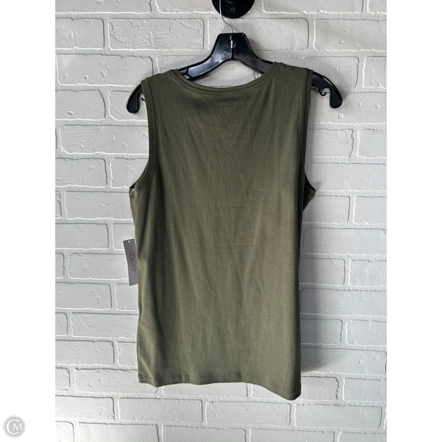Top Sleeveless Basic By Chicos In Green, Size: M