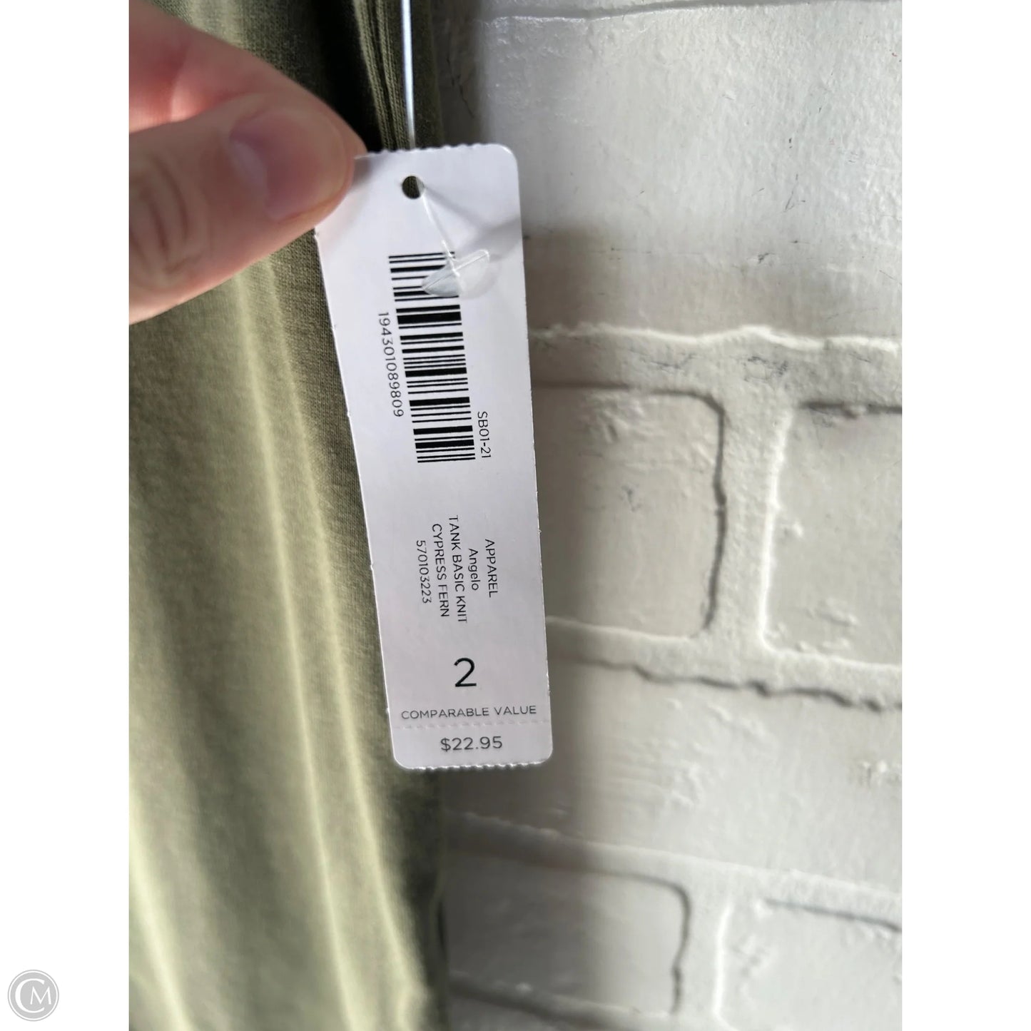 Top Sleeveless Basic By Chicos In Green, Size: M