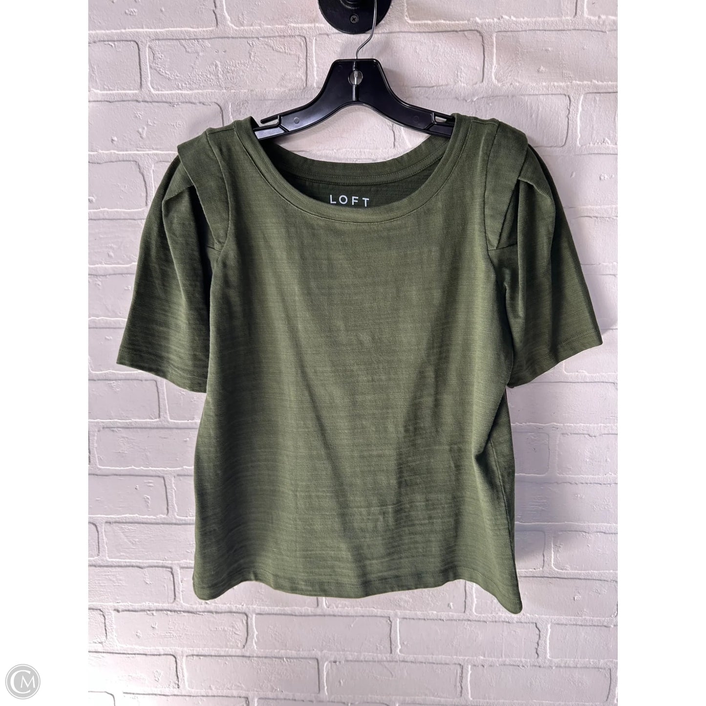 Top Short Sleeve By Loft In Green, Size: S