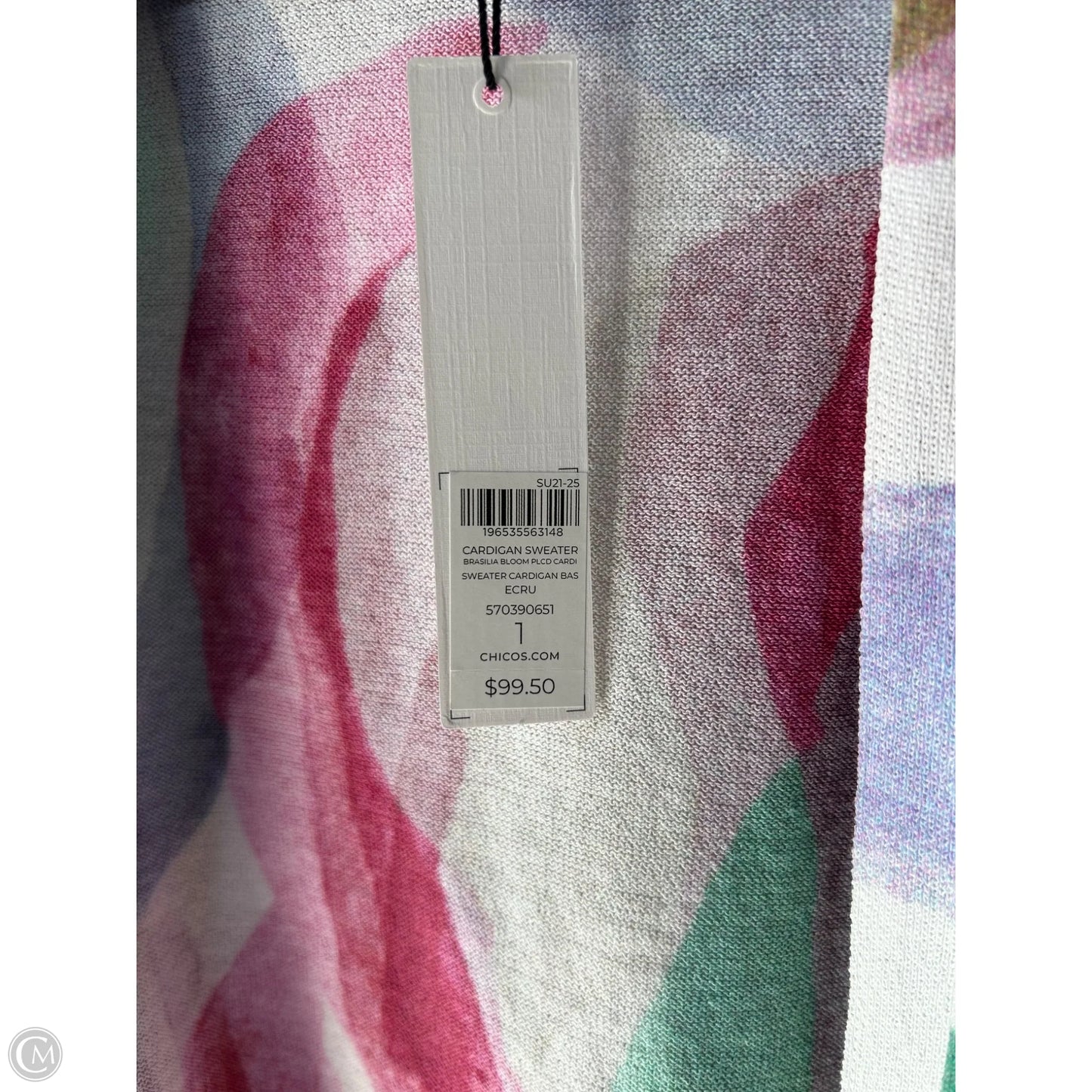 Cardigan By Chicos In Pink & Purple, Size: M