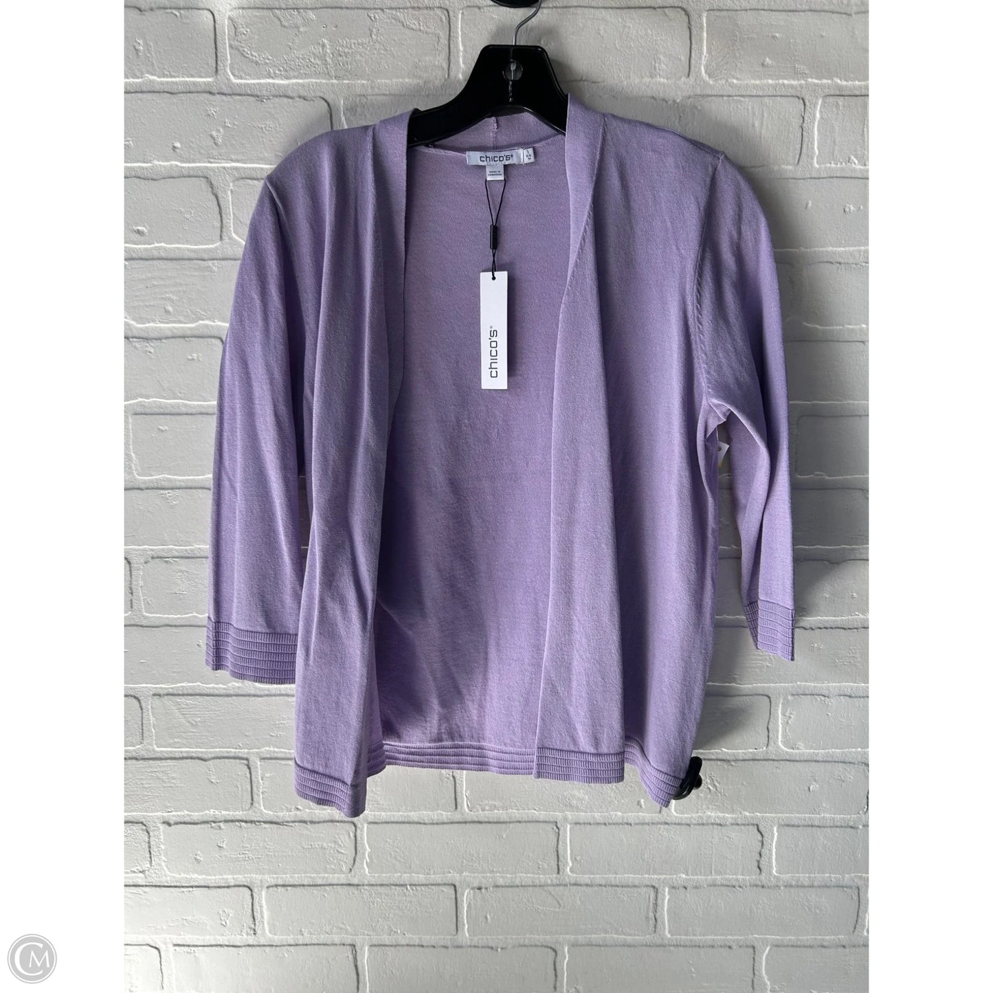 Sweater Cardigan By Chicos In Purple, Size: M