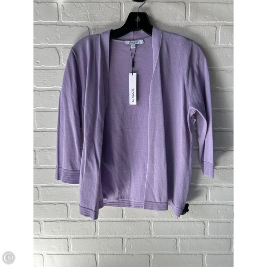 Sweater Cardigan By Chicos In Purple, Size: M