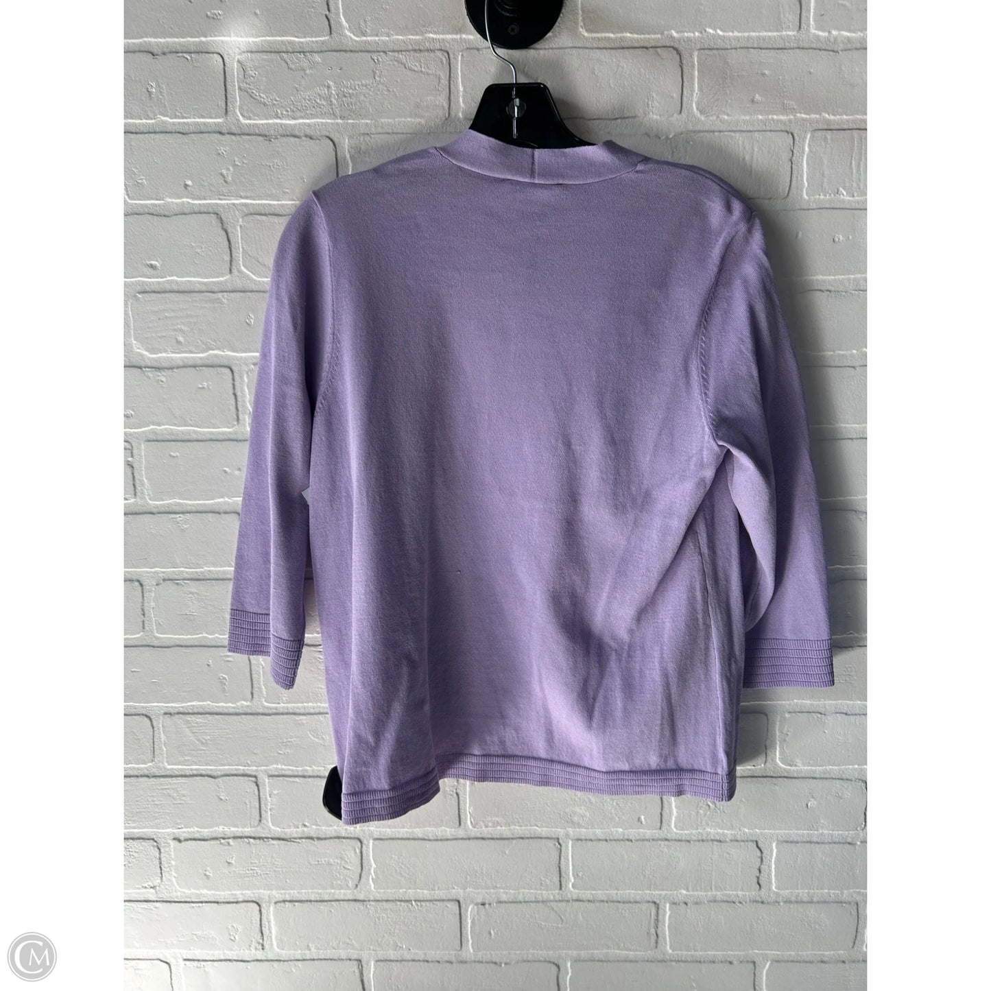 Sweater Cardigan By Chicos In Purple, Size: M