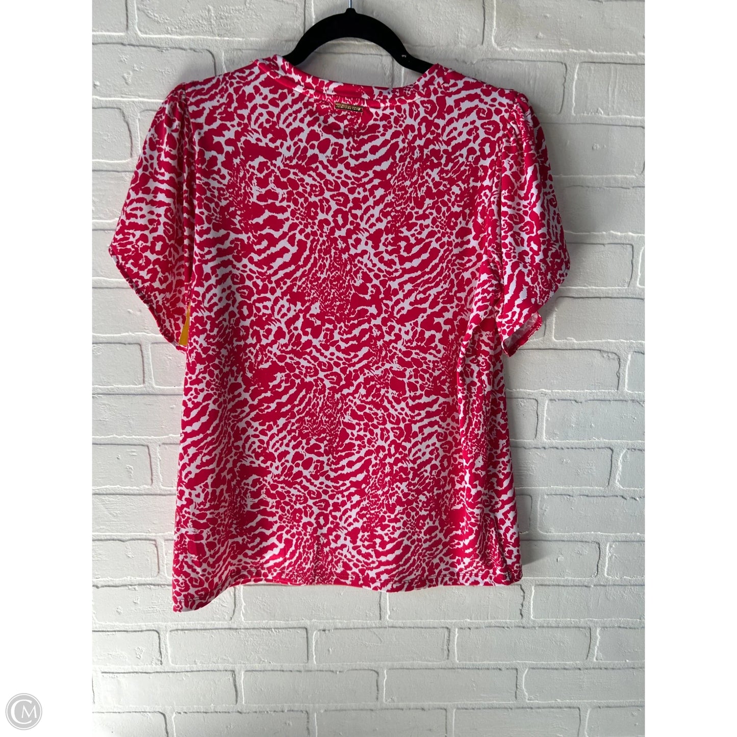 Top Short Sleeve By Michael By Michael Kors In Red & White, Size: M