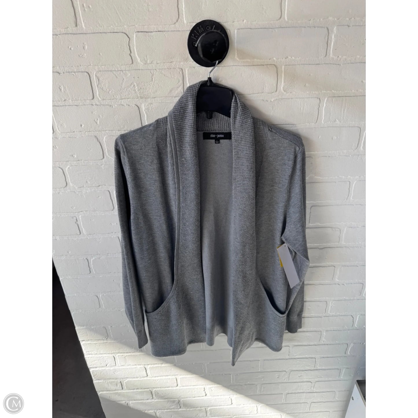 Sweater Cardigan By Clothes Mentor In Grey, Size: L