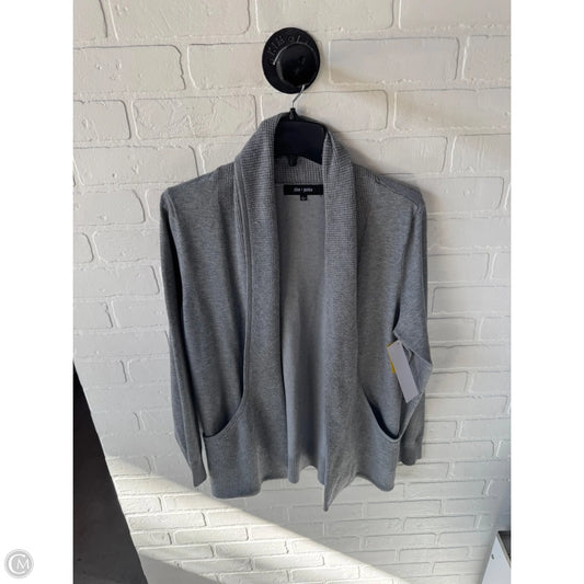 Sweater Cardigan By Clothes Mentor In Grey, Size: L