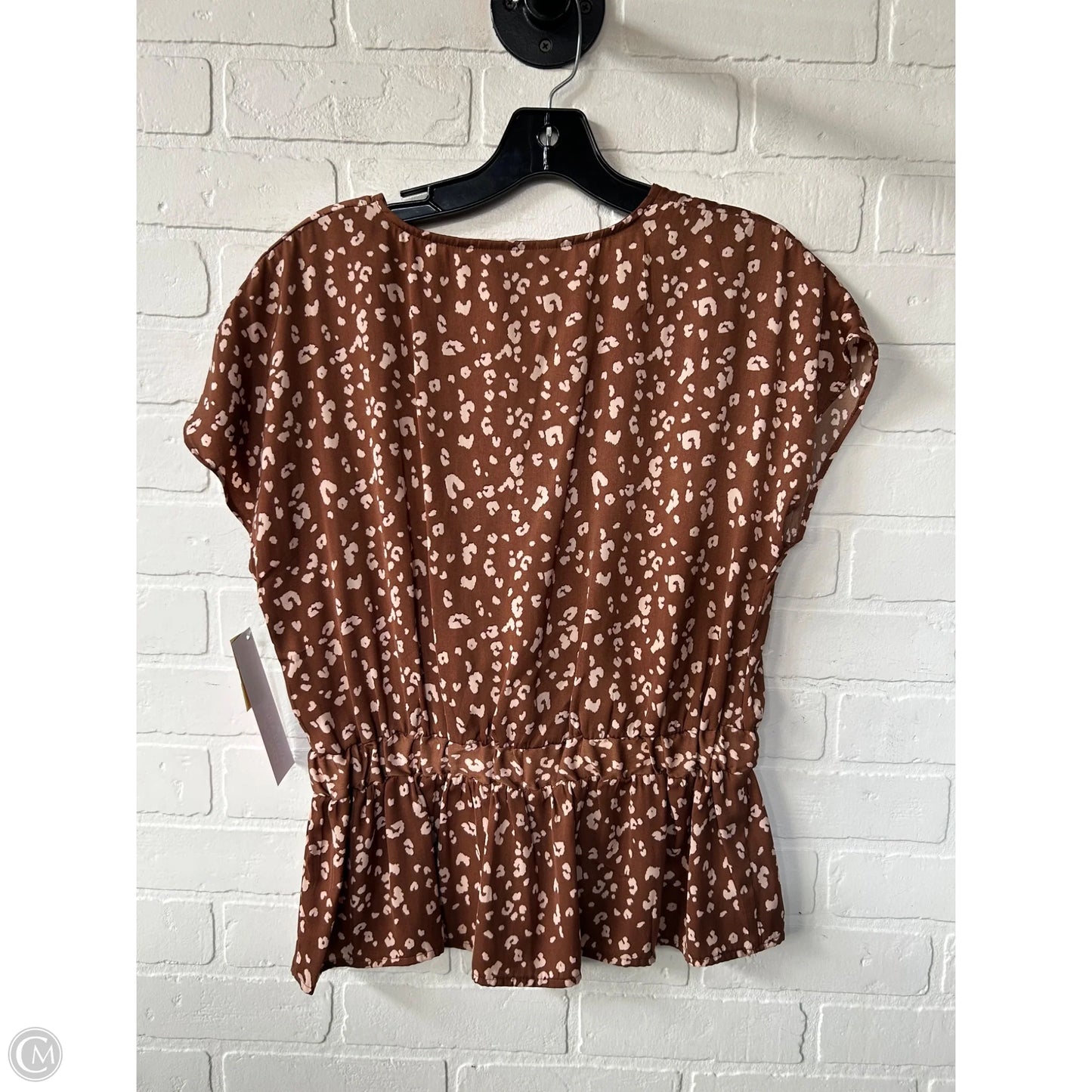Top Short Sleeve By Nine West In Animal Print, Size: S