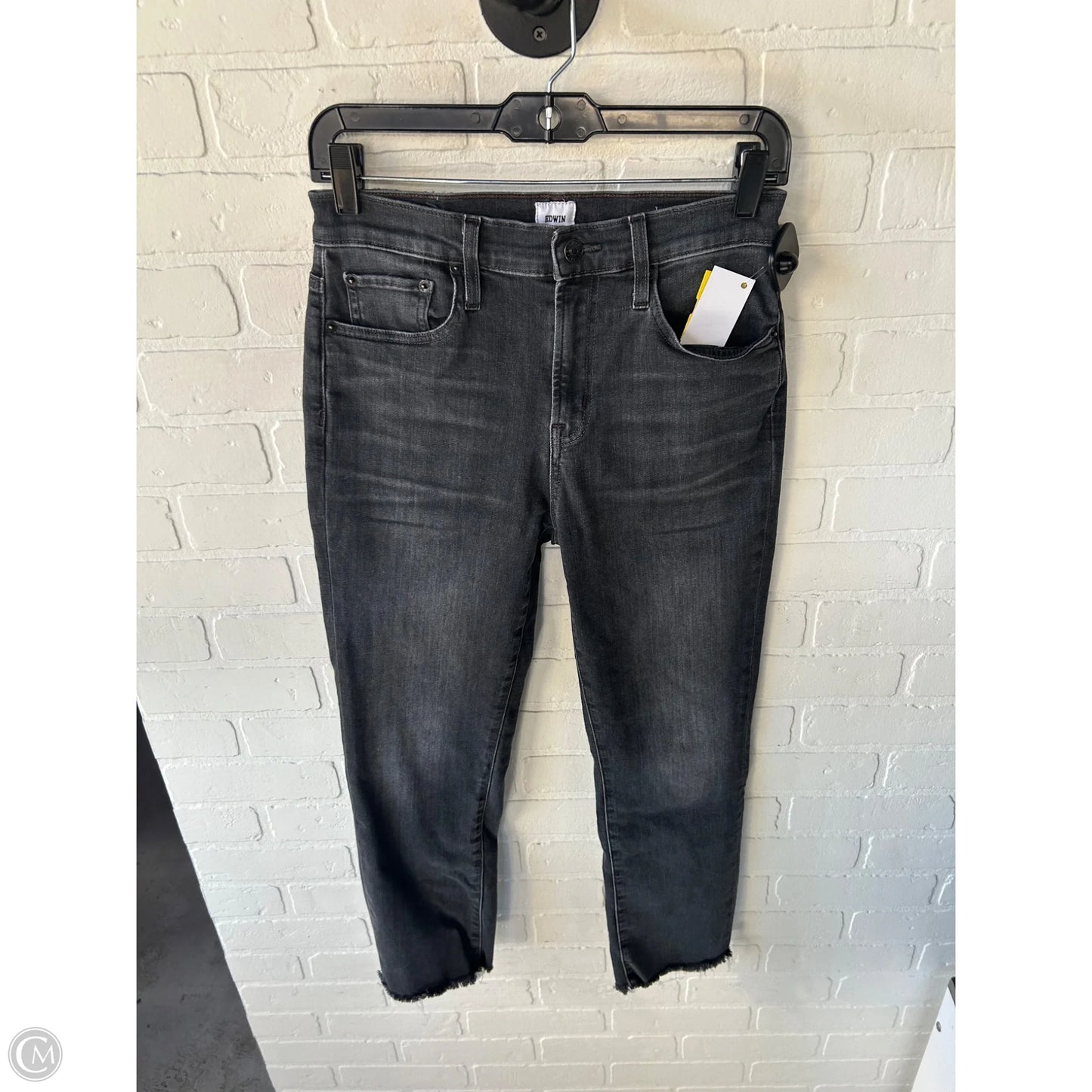 Jeans Straight By Edwin In Black Denim, Size: 6