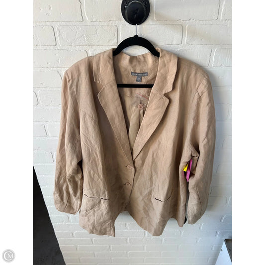 Blazer By Jessica London In Tan, Size: 24