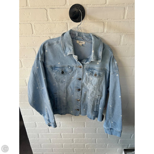 Jacket Shirt By Style And Company In Blue Denim, Size: M