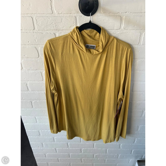 Top Long Sleeve Basic By Jm Collections In Yellow, Size: Xlp
