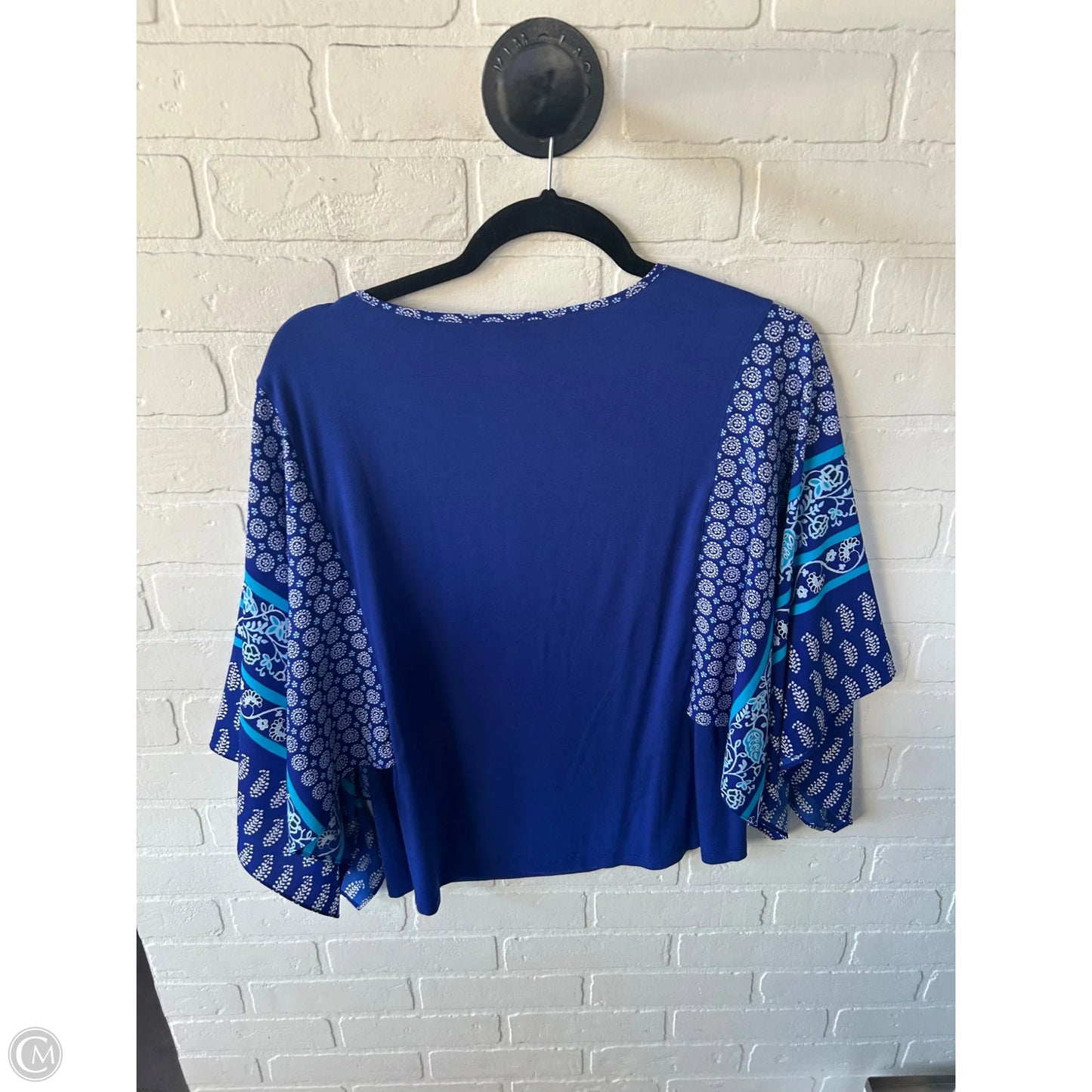 Top Short Sleeve By Chicos In Blue, Size: S