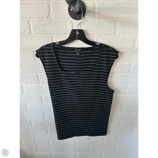 Top Sleeveless Basic By Talbots In Black & White, Size: L