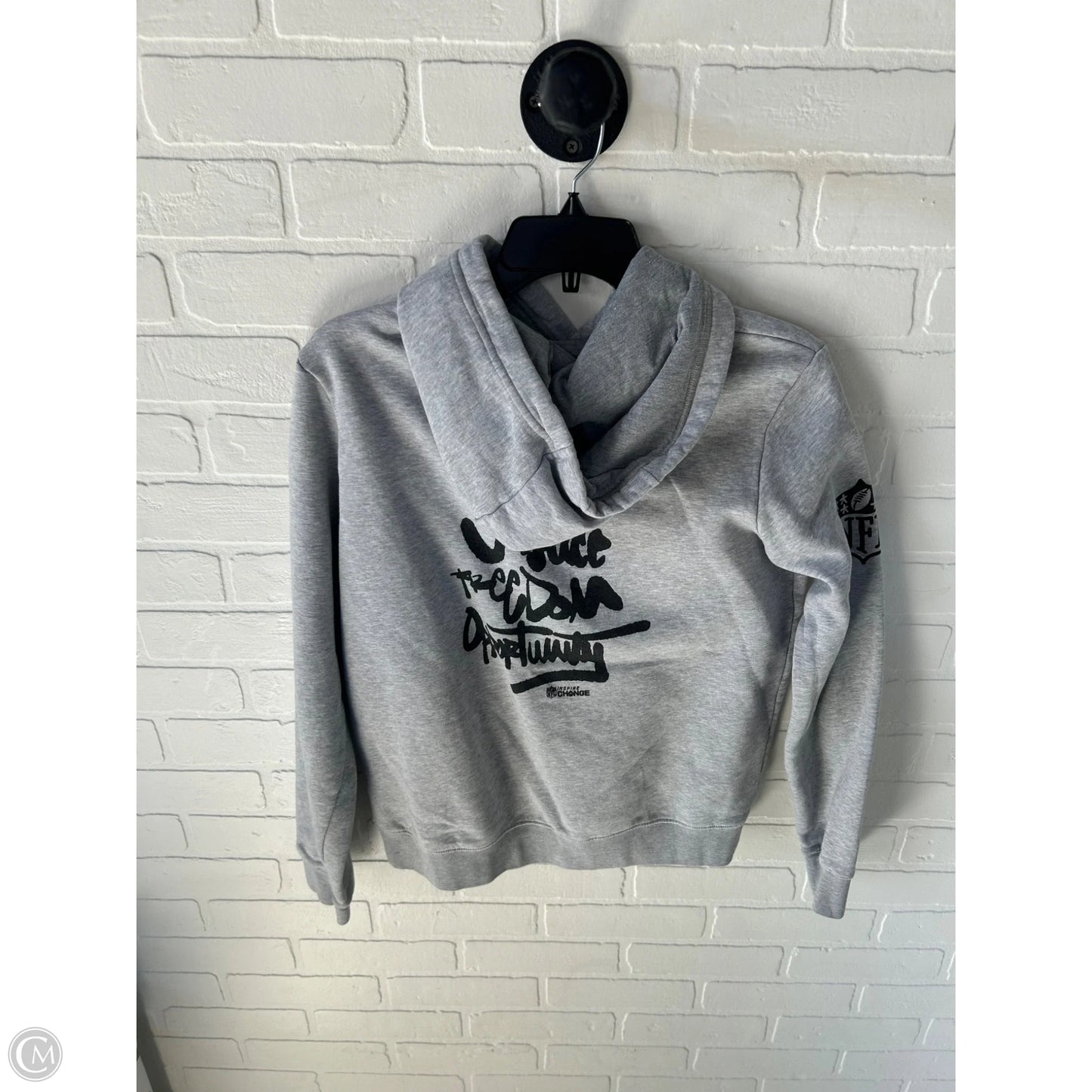 Sweatshirt Hoodie By Nfl In Grey, Size: M