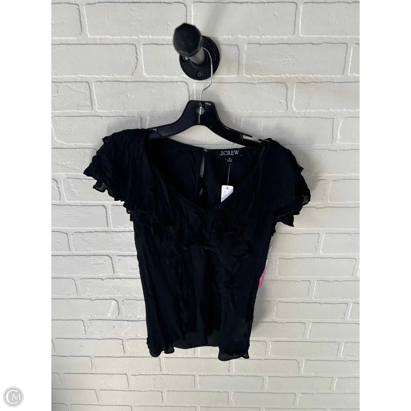 Top Short Sleeve By J. Crew In Black, Size: M