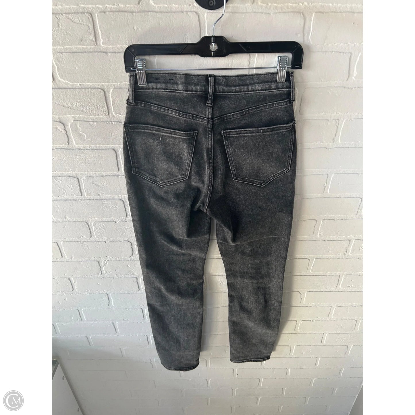 Jeans Straight By Gap In Black Denim, Size: 0