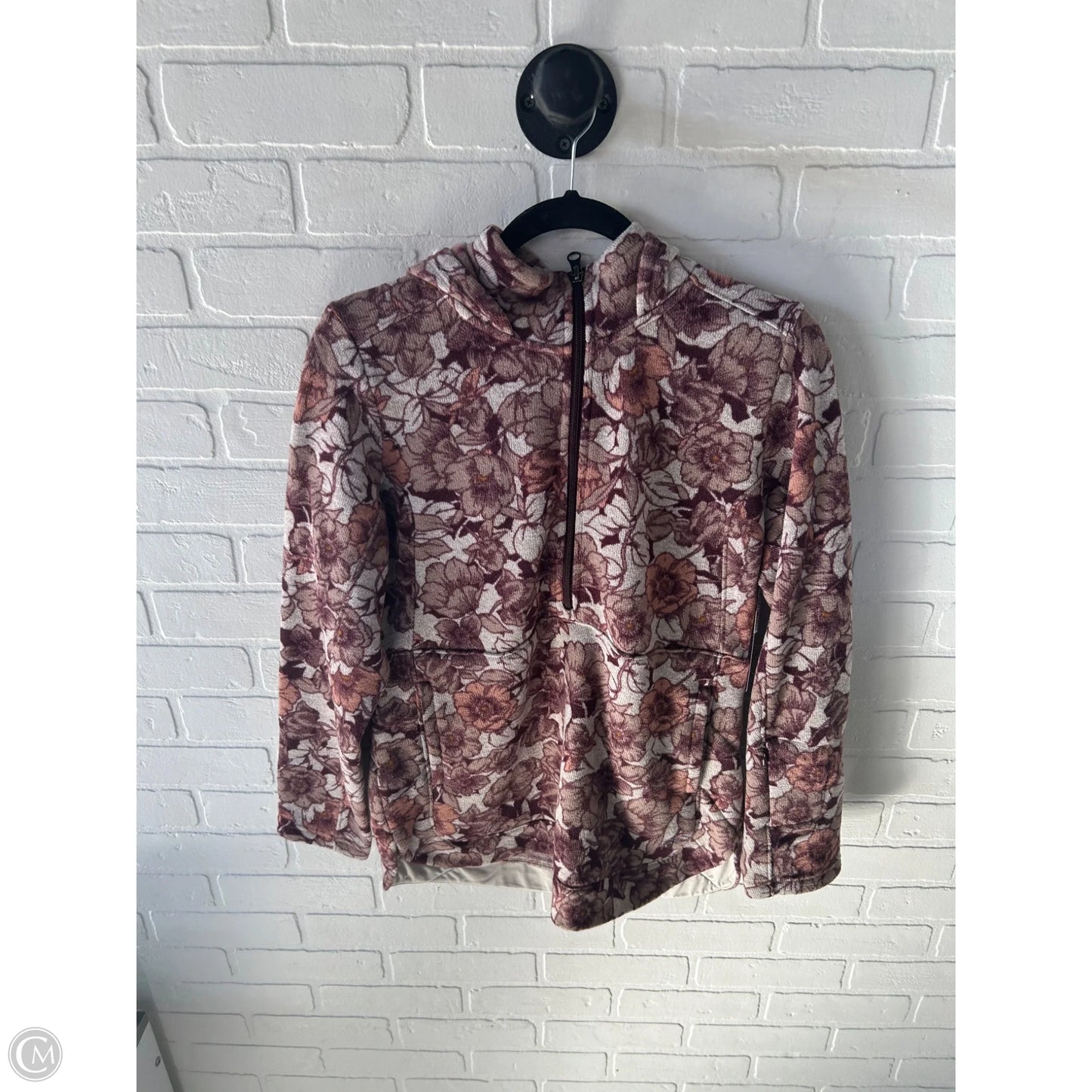 Sweatshirt Hoodie By Royal Robbins In Brown & Purple, Size: M