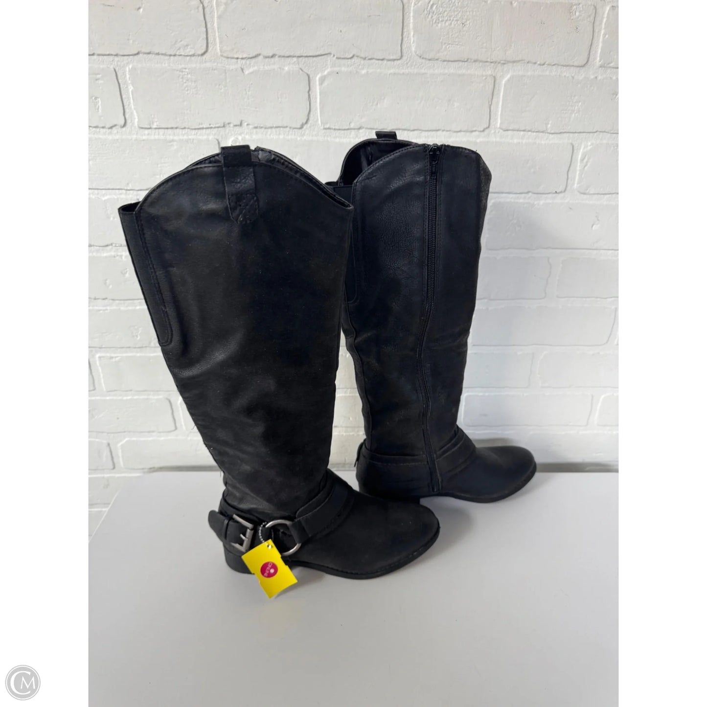 Boots Knee Flats By Bass In Black, Size: 7