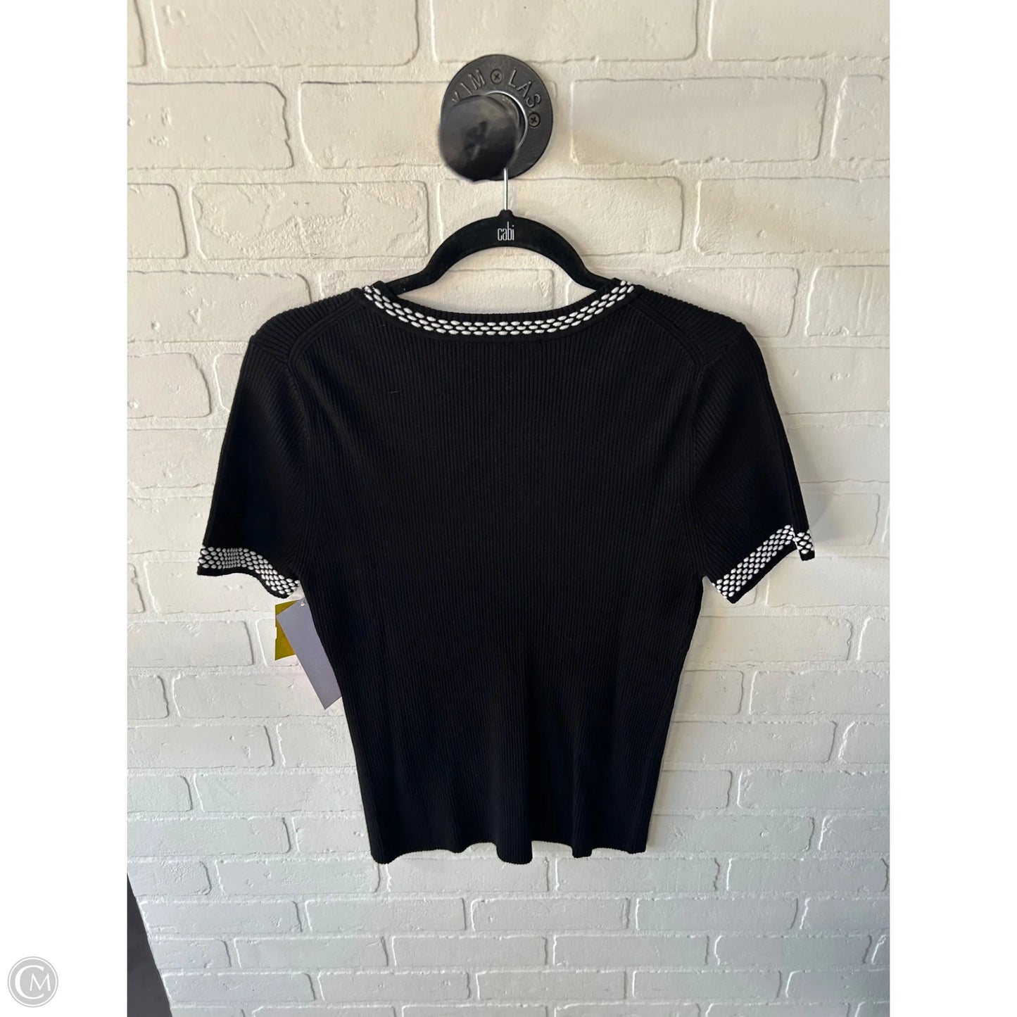 Sweater Short Sleeve By White House Black Market In Black & White, Size: Xl