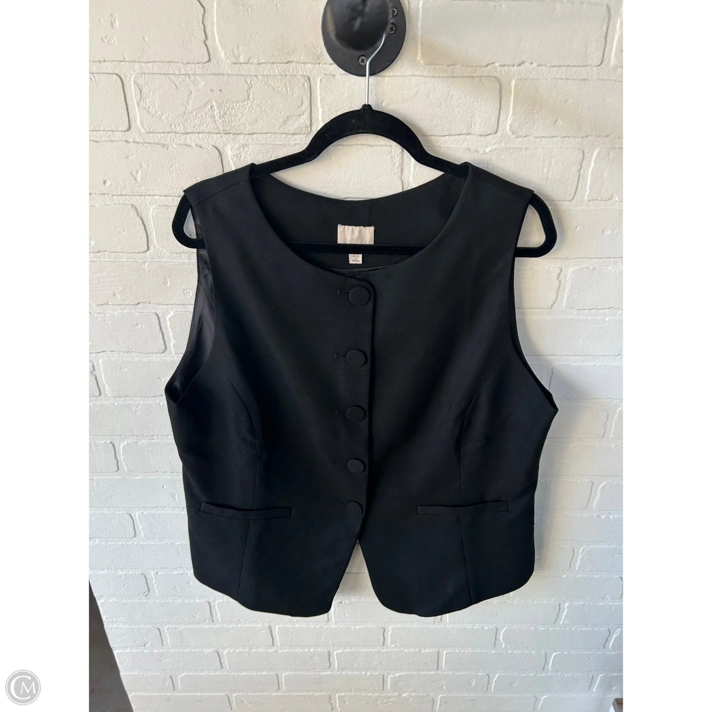 Vest Other By H&m In Black, Size: Xl