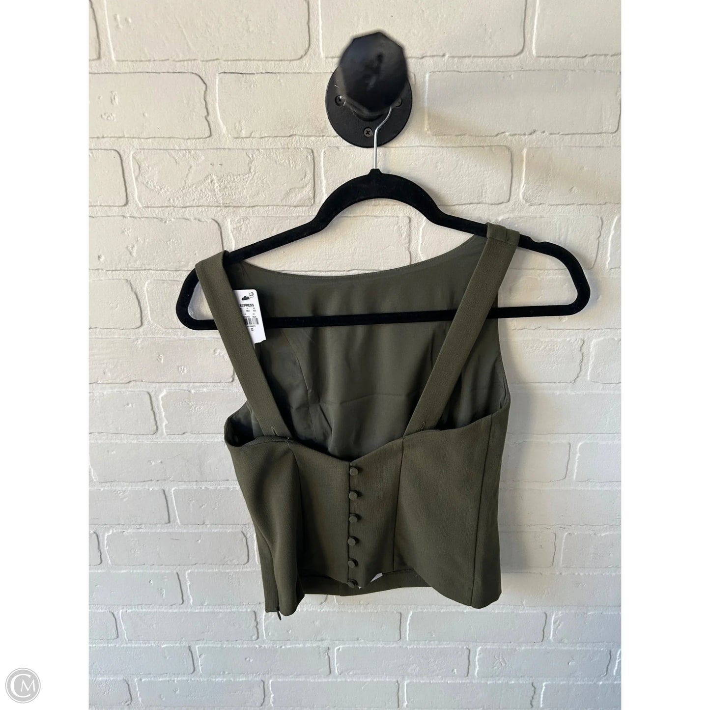 Top Sleeveless By Express In Green, Size: Xs